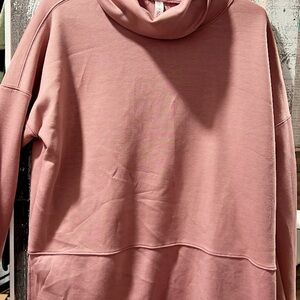 Dear Scarlett Dusty Pink/Mauve Cowl Neck Scuba Pullover